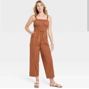 Women's Sleeveless Jumpsuit - Universal Thread Brown L